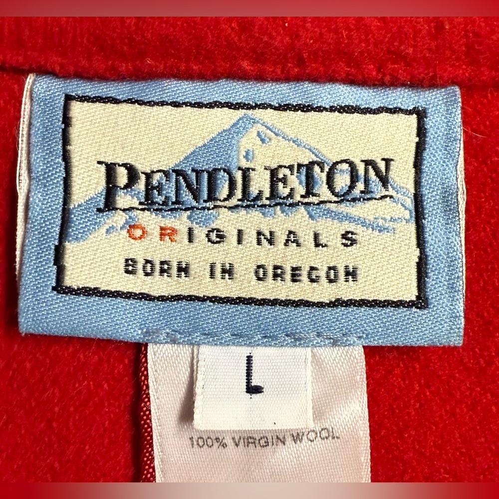 Vintage Pendleton Wool Jacket Large Red - image 2